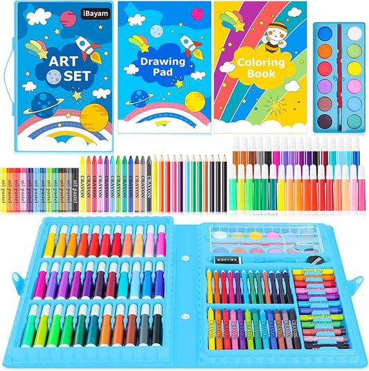 iBayam Coloring Set for Adult, Cute Preppy Stuff, 149-Pack Sketching Drawing Supplies Kits Painting Kits Art Set, Drawing Pad, Coloring Book, Crayons, Pastels, Pencils, Pens