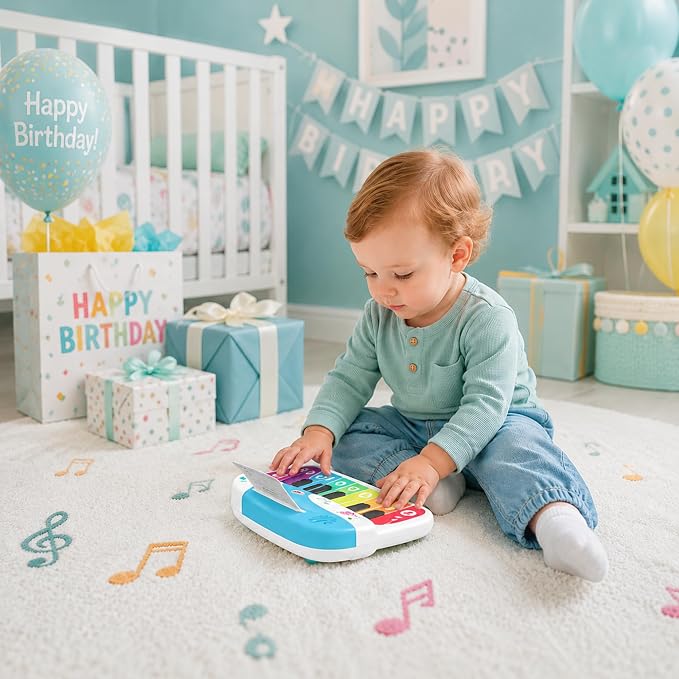Baby Piano Keyboard Toy for Toddlers, Touch Sensor Toddler Piano for Toddlers 1-3 Baby Musical Toy w/ 3 Modes, 12 melodies, Letter Key A-G, Music Cards, Birthday Christmas for 1-4 Year Old