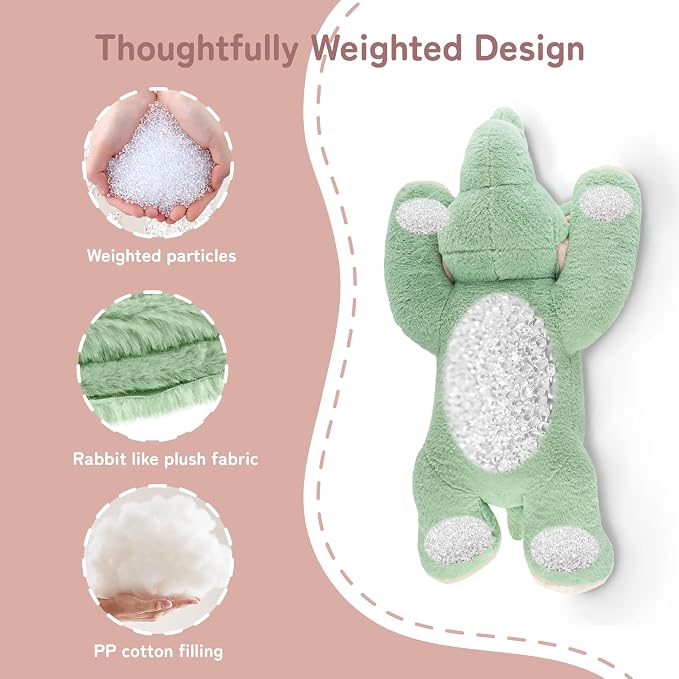 Niuniu Daddy 20" 3.3lb Elephant Weighted Stuffed Animal forKids and Adults, Soft Sensory Plush Body Pillow for Calming Support, Large Animal Toy for Everyday Comfort