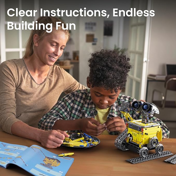 Sillbird Robot Building Kit with Remote Control STEM Gifts for Boys Age 8-13, Coding Robotic Toys for Kids Birthday, Buildable 5in1 Models with 488 Pieces