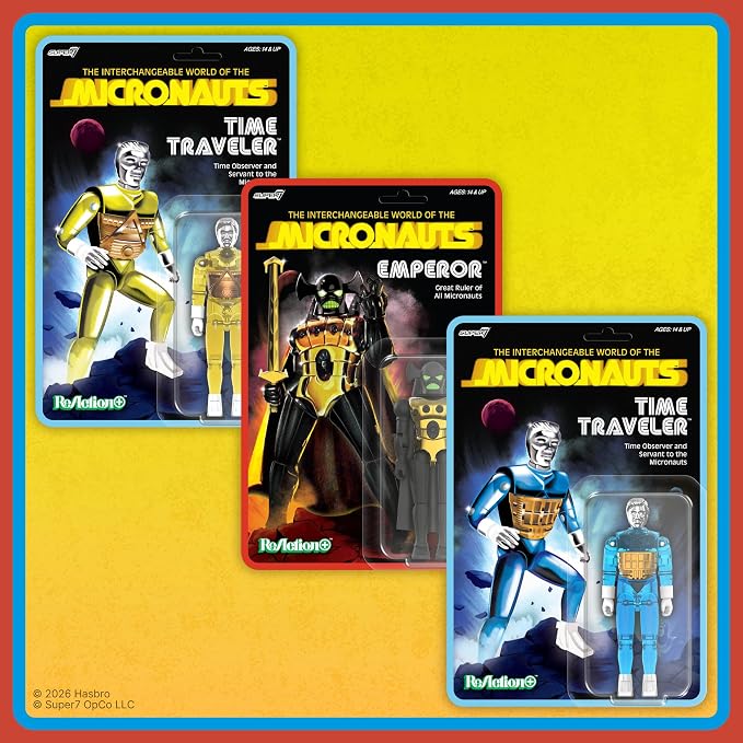 Super7 Reaction+ Micronauts Emperor - 4" Micronauts Action Figure with Accessories - Classic Sci-Fi Collectibles and Retro Toys