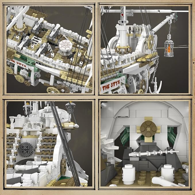 JMBricklayer Pirate Ship Building Sets for Adult 40115, Styx Ghost Ship Toy Big Pirate Ship Model Construction Set to Build, Room Office Decor, Gift for Teens Adults Collections Enthusiasts(3769 PCS)