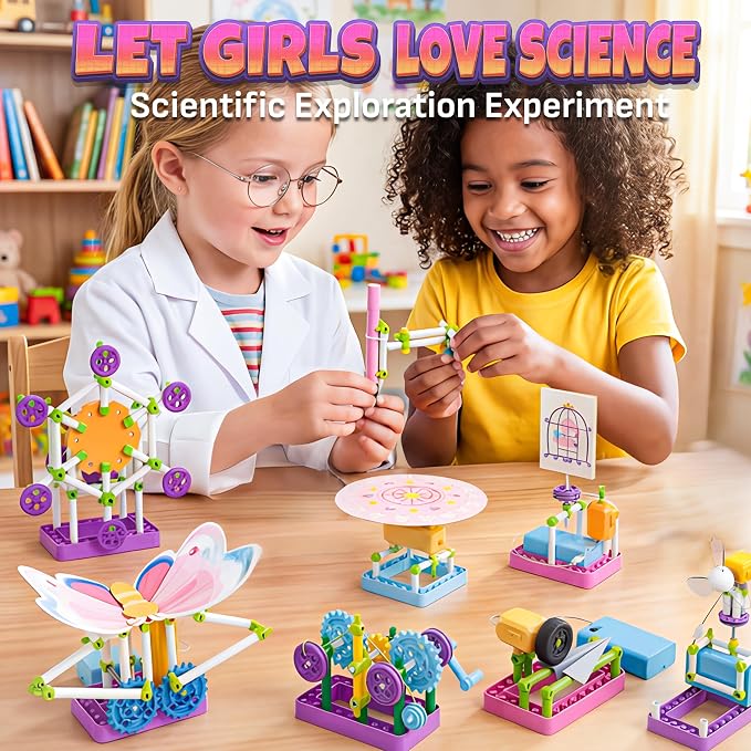SMILESSKIDDO 100+ Girls Science Kit for Kids Ages 5 6 7 8 10 | STEM Toys for Girl | Birthday Gift Ideas for Girls | Learning & Educational Projects with Fun Experiments (8018E)