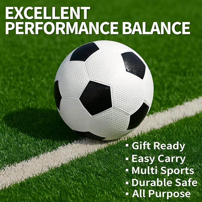 8.5 Inch Sports Balls Set 7 Pack,Playground Balls for Kids&Adults, Includes Soccer Ball, Basketball, and Football,Rainbow Ball for Outdoor & Indoor Games, Boys and Girls Gift with Gift Box