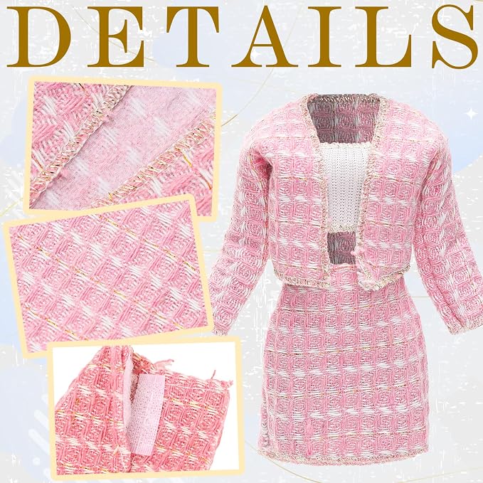 17 Pcs 11.5 Inch Dolls Fashion Pack 6 Set Clothing Includes Sequin Outfit Party Gown Chic Suits Stylish Dress Mermaid Dress 6 Pairs of Shoes 5 Accessories for Girl Dolls
