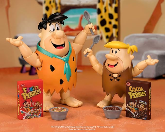Jada Cocoa Pebbles Barney Rubble Action Figure Toys – 1:12 Scale – Fully Articulated – Retro Cartoon Collectible – Nostalgic Toy for Ages 8+