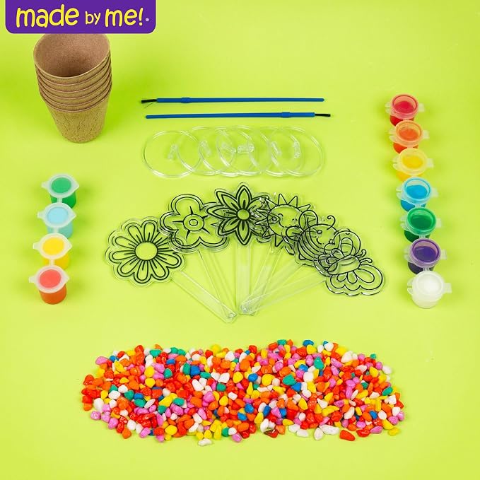 Made By Me Create Your Own Suncatcher Garden, Includes 6 Suncatchers to Paint, 7 Suncatcher Paints & Acrylic Paints, Fun Arts & Crafts for Kids, Suncatcher Kit, Unique Craft Kits, Cool Window Art
