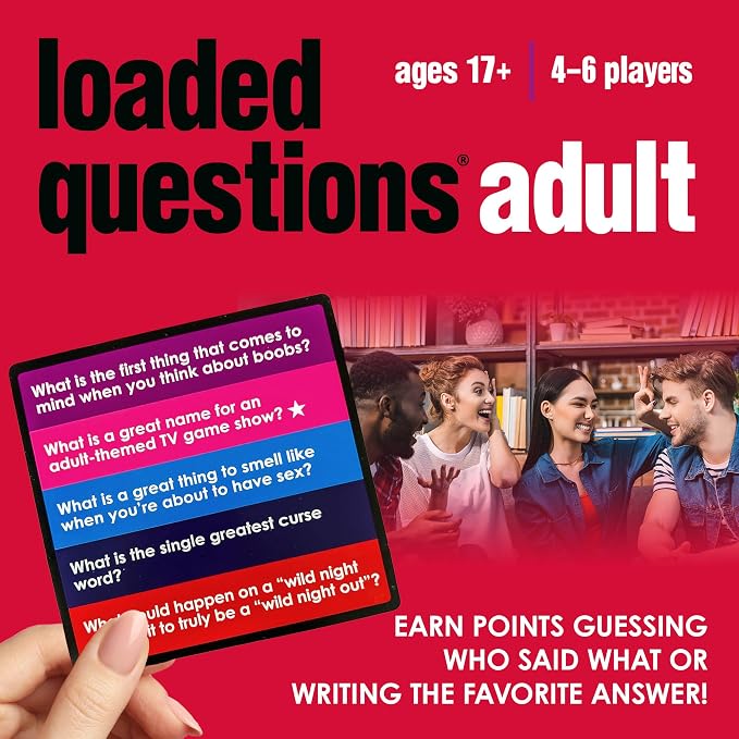Loaded Questions Card Game for Adults – Funny Adult Party Game with 250+ Suggestive Questions, for Group Game Night