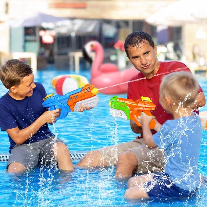 Quanquer 600CC Water Guns for Kids Adults - 3 Pack Super Squirt Water Toy Gun High Capacity Long Shooting Range Soaker Blaster for Swimming Pool Beach Outdoor Fighting Party