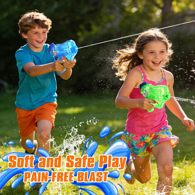 Mini Water Gun for Kids Toddler: 2 Pack Water Guns Soaker Squirts Blasters with Trigger for Boys Girls Summer Outdoor Swimming Pool Water Fighting Toys
