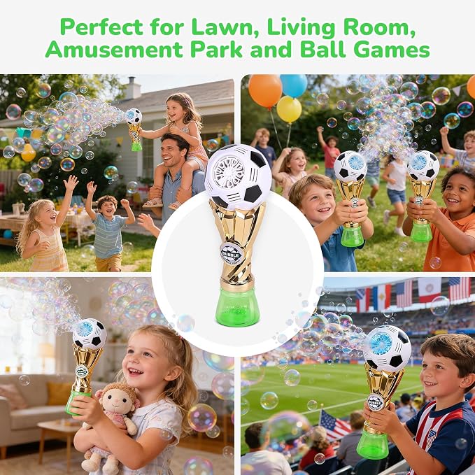 Football-Shaped Bubble Machine, Perfect for Children to Play with Complete with Bubble Machine – The Ideal Toy Bubble Machine for Kids