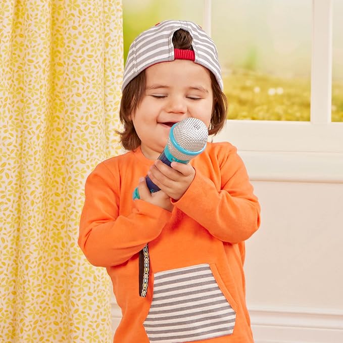 B. toys – Okideoke Toy Microphone with 8 Songs & Voice Amplifier – Musical Instrument for Toddlers – Fun Early Learning Toy for Kids 18+ Months