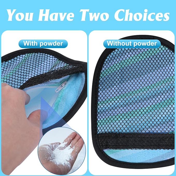 codree 2 Pcs Sand Wipe Off Mitts, Stripe Sand Remover for Beach, Beach Sand Remover Cleaner Mitts Bag, Beaches Travel Mitt for Outdoor Activities Volleyball Sandboxes
