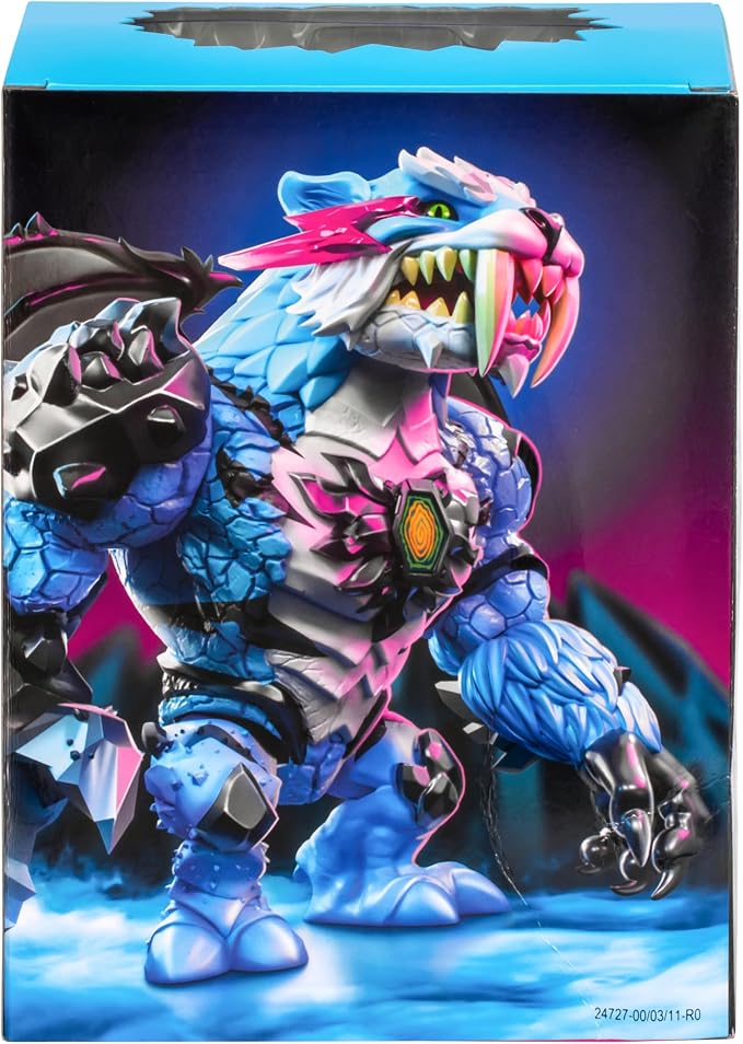 MrBeast Lab Apex Beast Tiger Collector Figure, 6.25" Tall, with Extreme Detailing, Premium Packaging, 13 Points of Articulation & Chomp Jaw - Styles May Vary