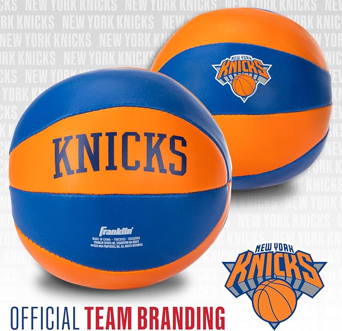 Franklin Sports NBA Toy Basketballs - 2 Pack of Kids Soft Mini Basketballs for Over The Door + Indoor Hoops - NBA Fan Shop