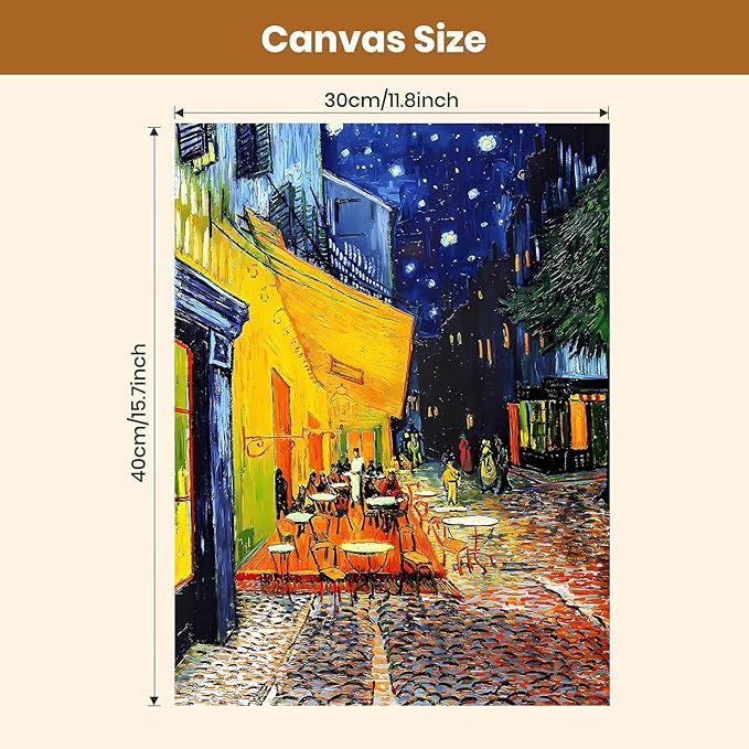 Paint by Numbers Kit for Adults Kids, 4 Pack Van Gogh Adults Paint by Numbers Kits,Number Artist Flowers and Plants Without Frame DIY Acrylic Oil Painting Number Kits for Home Wall Decor Gifts 12x16in