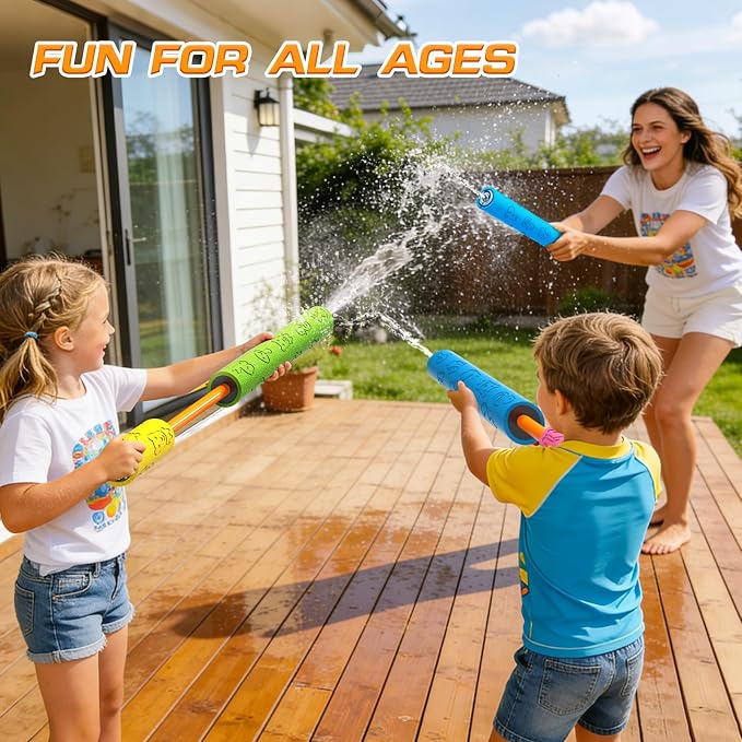 8 Pack Water Squirt Toys for Kids - Pool Beach Outdoor Toys for Party Swimming Games, Water Guns Foam Squirt Blasters Set Water Game for Kids, Birthday Gifts for Kids Boys Girls Aged 3 4 5 6 7 8
