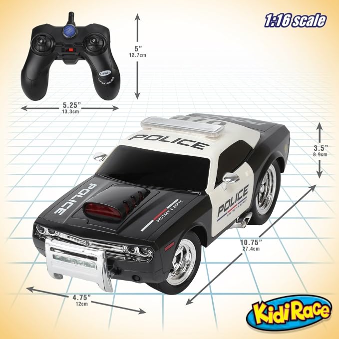 Rechargeable Police Car Remote Control Toy for Kids, Hobby Rc Cars Toys, Lights & Siren, Birthday Gift Ideas for Boy Age 8-12 Years, Gifts for Boys & Girls Ages 3 4 5 6-8 9 10 11 12 Year Old
