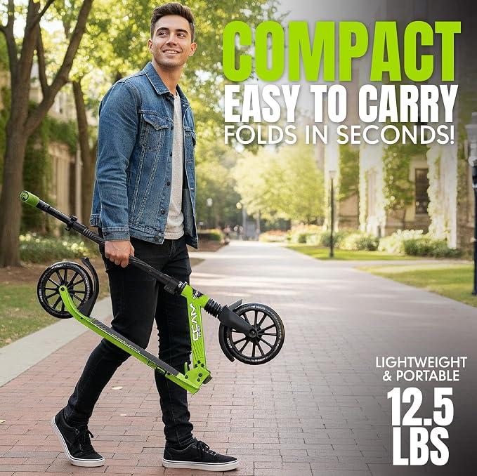 Kick Scooter for Kids, Teens & Adults - Lightweight Durable Frame, Smooth Ride, Sturdy Deck - Fun Rides for All Ages - Madd Gear