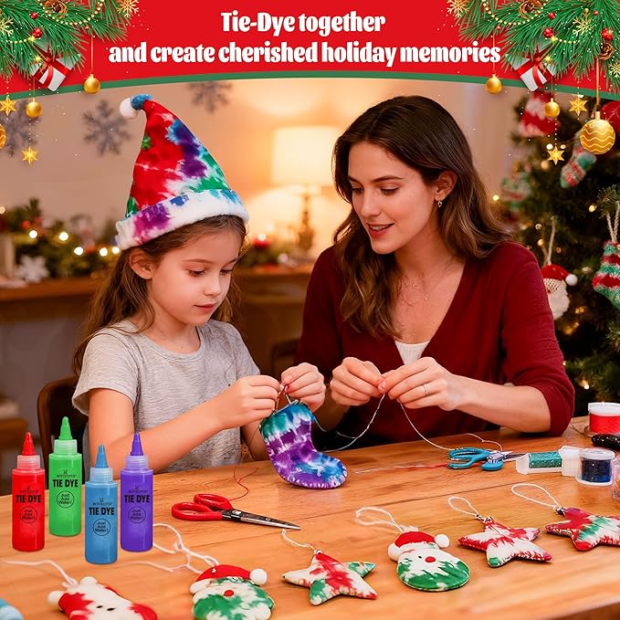 18 Colors Tie Dye Kit, Tie Dye Set for Kids, Pre-Filled Tye Dye Bottles, Non Toxic Permanent Fabric Dye Art Set, Easy DIY Fabric Art - Create Fun