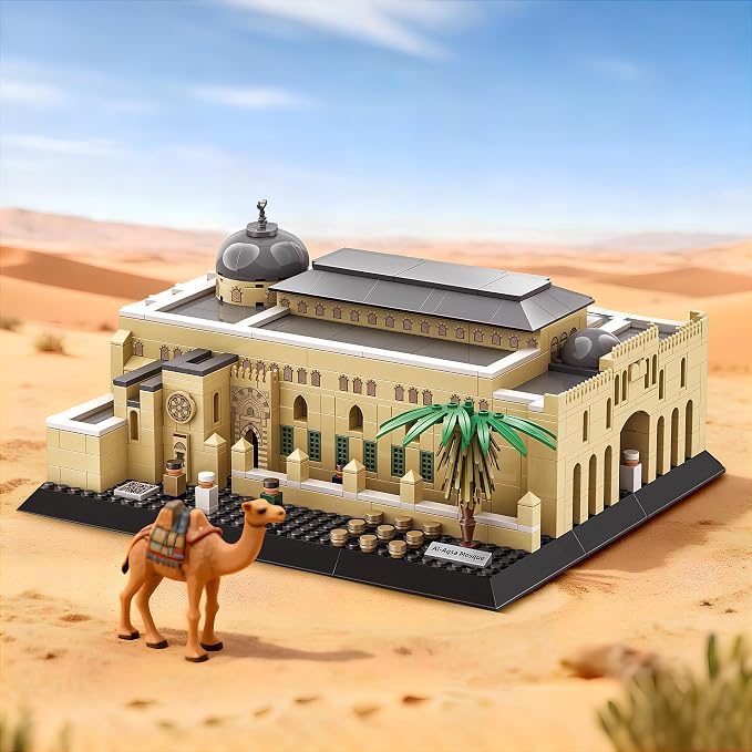 Al-Aqsa Mosque Architecture Model Kit 768 Pieces Islamic Landmark Building Set The Holy Sanctuary of Jerusalem Replica Muslim Religious Gift for Ramadan & Eid Home Decor for Adults & Teens