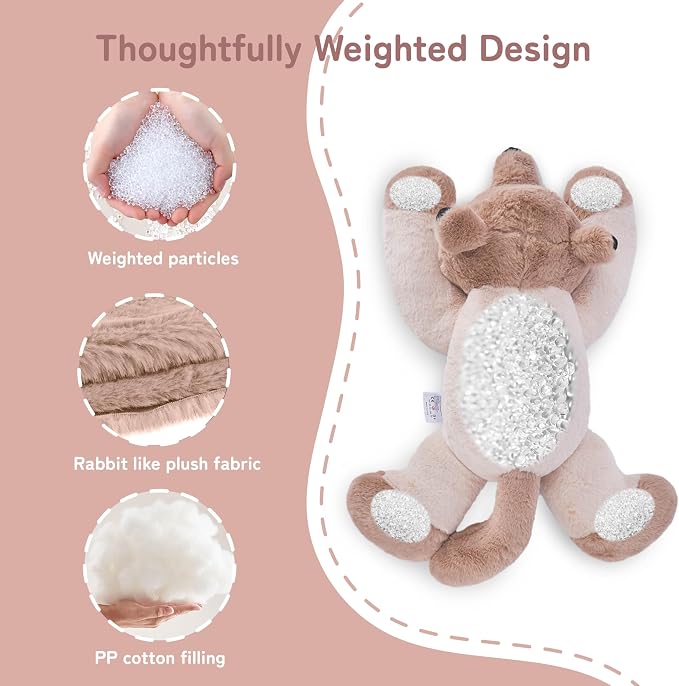 Niuniu Daddy 20" | 3.3lb Wolf Weighted Stuffed Animals for Kids & Adults, Weighted Plushies Pillow for Sleeping, Cute Lying Toy Large Huggable Gift for Everyday Comfort