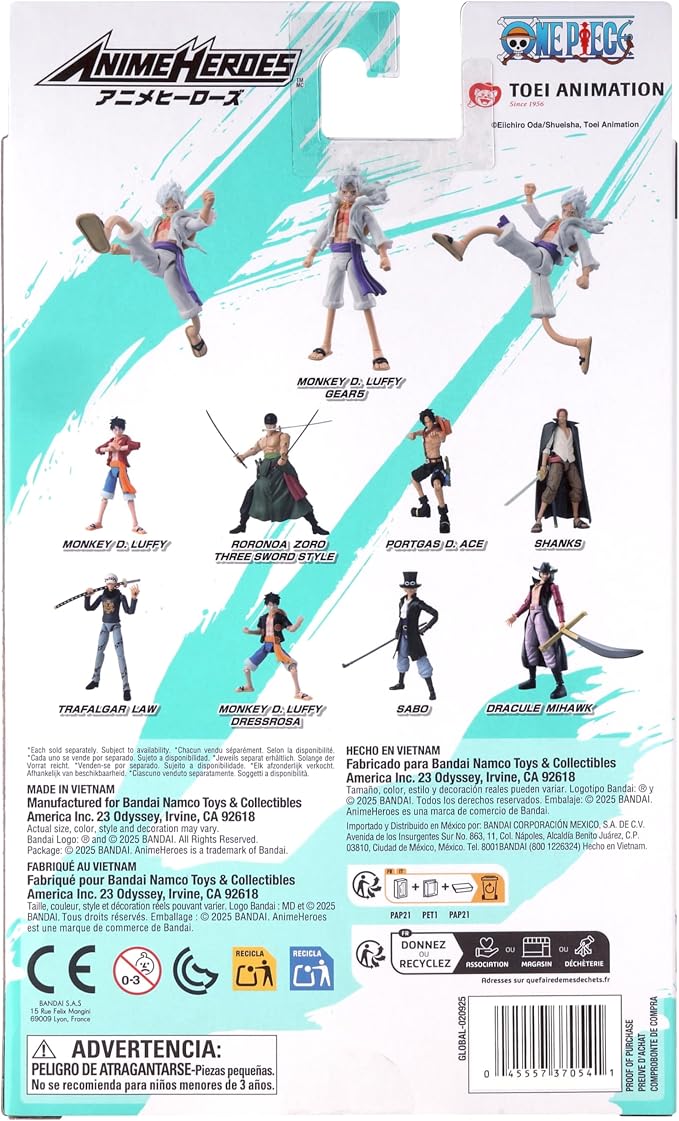 ANIME HEROES - One Piece - Monkey D. Luffy Gear 5 Action Figure