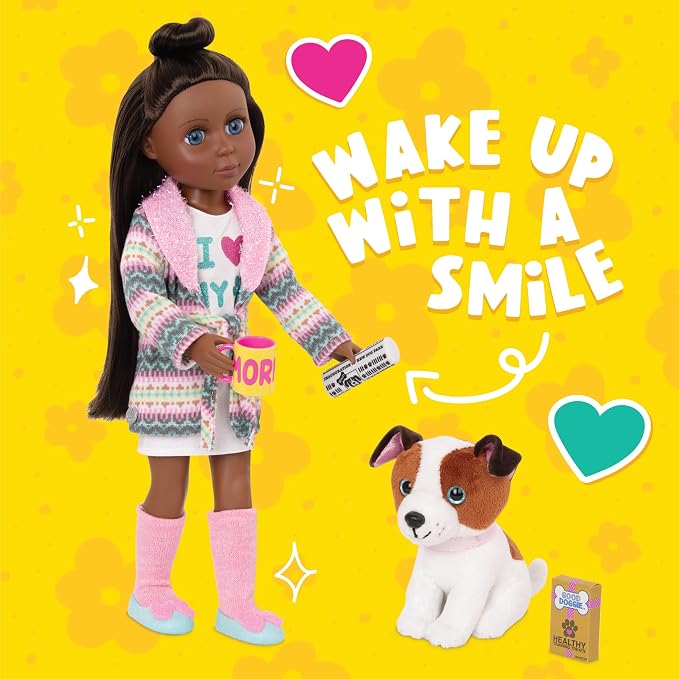 Glitter Girls – 14-Inch Doll Outfit Bundle – 3 Fashion Outfits – Rainbow Jacket, Cat – Ears, Sweater Dress – Clothes & Accessories – Fashion Pack – 3+ Years