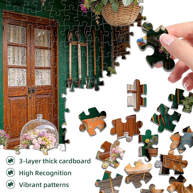 Garden Retreat Puzzles for Adults 1000 Pieces,Challenging Jigsaw Puzzles for Adults,Difficult Impossible Puzzle for Family Game Night,Recycled Paper Jigsaw Puzzle,Gifts for Boys Girls