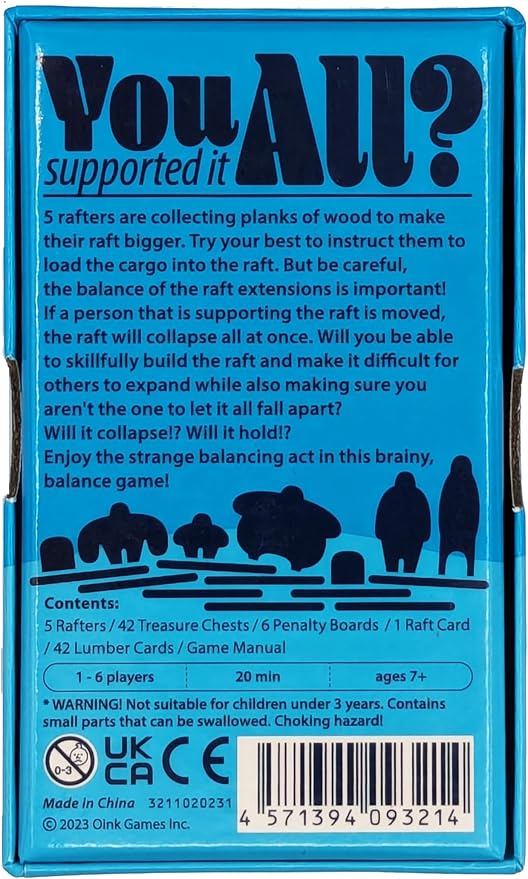 Oink Games Rafter Five Board Game | Dexterity Balance Card Game | 1–6 Players | Ages 7+ | Portable Travel Game