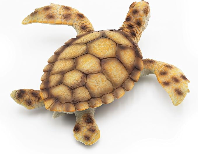 Gemini&Genius Sea Turtle Toy for Kids, Large Sea Turtle Animal Figurine, Realistic Sea Animal Play Action Figure Toy, Education, Collection, DIY Craft or Decor Toy for Kids