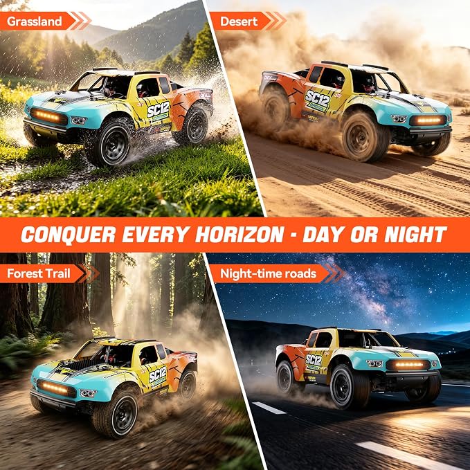 Brushless Fast RC Cars for Adults, High-Speed Remote Control Car (Orange, 1/12)