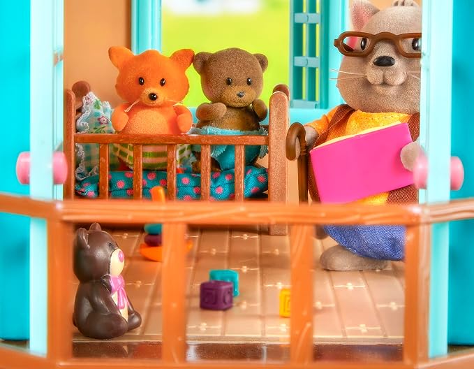 Li'l Woodzeez – Miniature Furniture Set – Living Room & Nursery Set – Dollhouse Accessories – Durable & Colorful – Encourages Imaginative Play & Storytelling – Gift for Kids