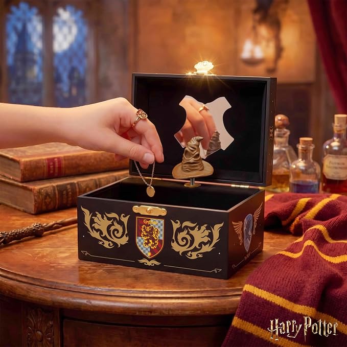Harry Potter Jewelry Box for Girls Musical Jewelry Box with Spinning Figurine, Harry Potter Toys for Kids Ages 3-7
