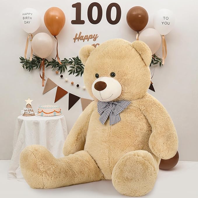 MaoGoLan Giant Teddy Bear Plush 5 Feet, Life Size Large Teddy Bear Stuffed Animal 5 Feet,Soft and Fluffy Big Teddy Bear Gift for Baby Shower,Christmas,Valentines