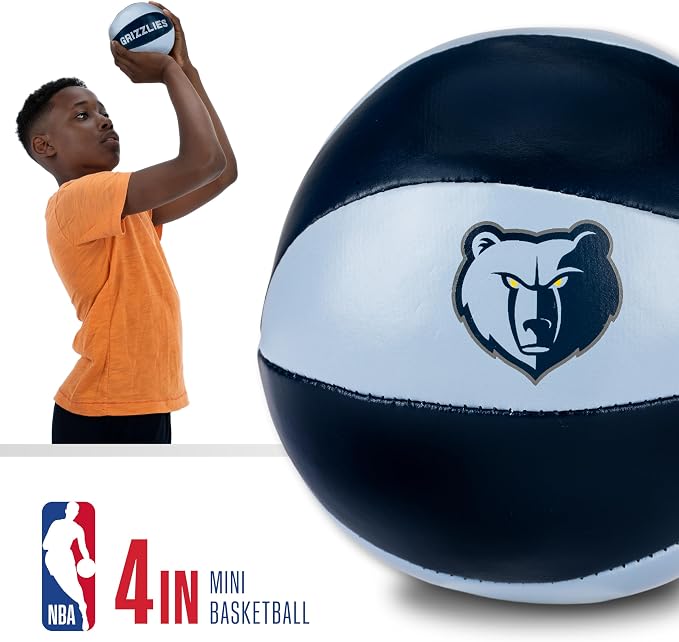 Franklin Sports NBA Toy Basketballs - 2 Pack of Kids Soft Mini Basketballs for Over The Door + Indoor Hoops - NBA Fan Shop
