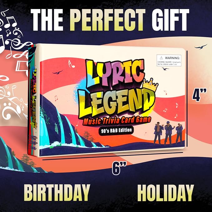 Lyric Legend 90’s R&B Music Trivia - Adult Games for Game Night - Good for Groups – Finish The Lyrics Party Game - Multiple Choice, Listen While You Play with Included Playlist!