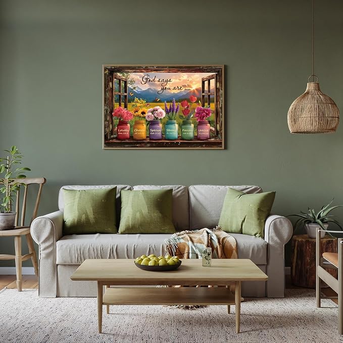 Paint by Numbers for Adults and Kids Beginner, Unframed Scenery and Flowers Painting by Number Kits On Canvas Number Artist Paint by Number Kit Oil Painting Acrylic Paints Home Wall Decor Gift 12x16In