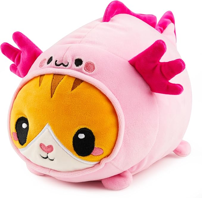 JOYIN Axolotl Plush Toy, Kawaii Axolotl Cat Plush Toy, 11" Soft Plushie, Cute Stuffed Animal Pillow for Kids and Adults, Birthday Gift for Boys and Girls