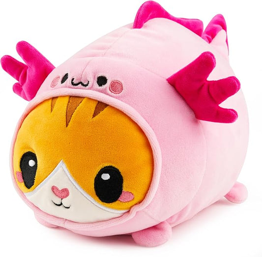 JOYIN Axolotl Plush Toy, Kawaii Axolotl Cat Plush Toy, 11" Soft Plushie, Cute Stuffed Animal Pillow for Kids and Adults, Birthday Gift for Boys and Girls