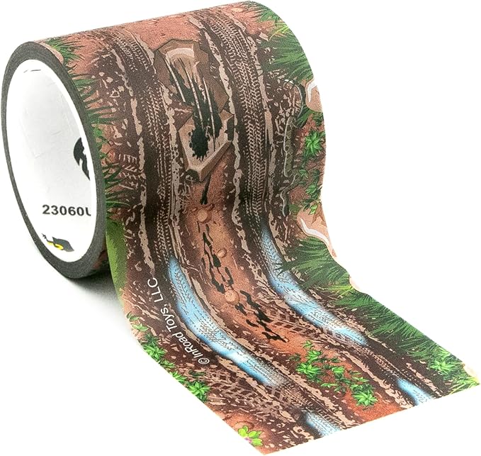 PlayTape Dirt Road Tape for Toy Cars - Sticks to Flat Surfaces, No Residue, 2 in. x 30 ft. Roll