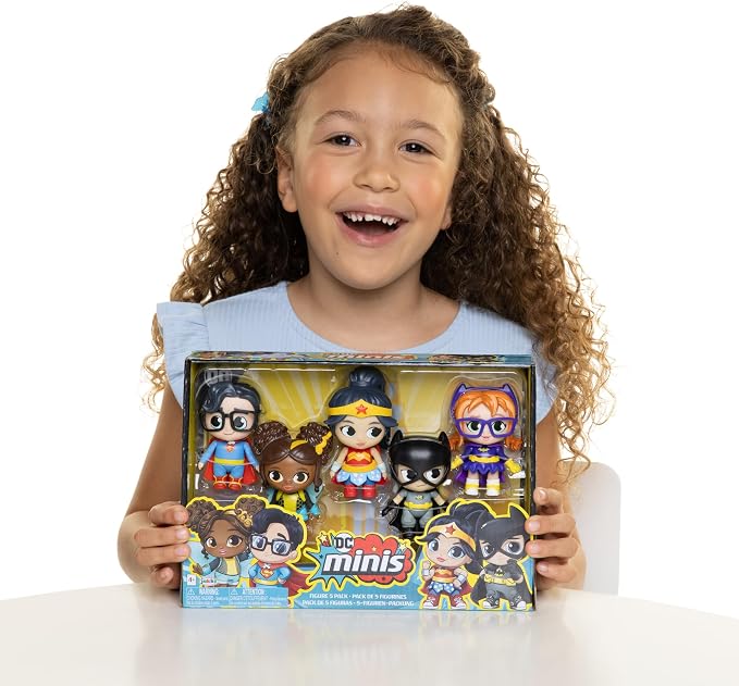 DC Super Hero Girls 3" Mini Dolls Hero Multipack, Includes Wonder Woman, Superman, Bumblebee, Batgirl, and Batman!