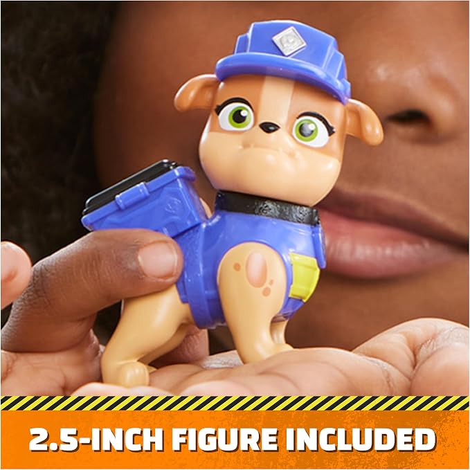 Rubble & Crew, Mix’s Cement Mixer Toy Truck with Action Figure and Movable Construction Toys, Kids Toys for Ages 3 and Up