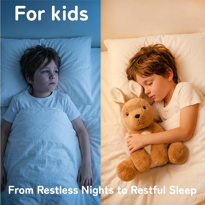 Niuniu Daddy 14" | 3.5 Pound Kangaroo Weighted Stuffed Animals for Kids & Adults, Large Weighted Plushies Pillow for Sleeping and Calming, Cute Sitting Plush Toy Huggable Gift for Everyday Comfort