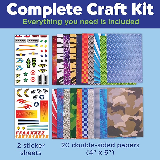 Creativity for Kids Paper Airplane Squadron - Create 20 Paper Airplanes | Fun Summer Crafts | Mini Craft Kit for Boys, Small Gift for Boys, Kids Activities (Ages 6+)