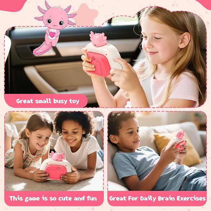 Axolotl Pop Game Fidget Toy,Easter Basket Stuffers,Quick Push Game Pop Bubble Up Toys,Easter Egg fillers Axolotl Gifts Teen Girl Trendy