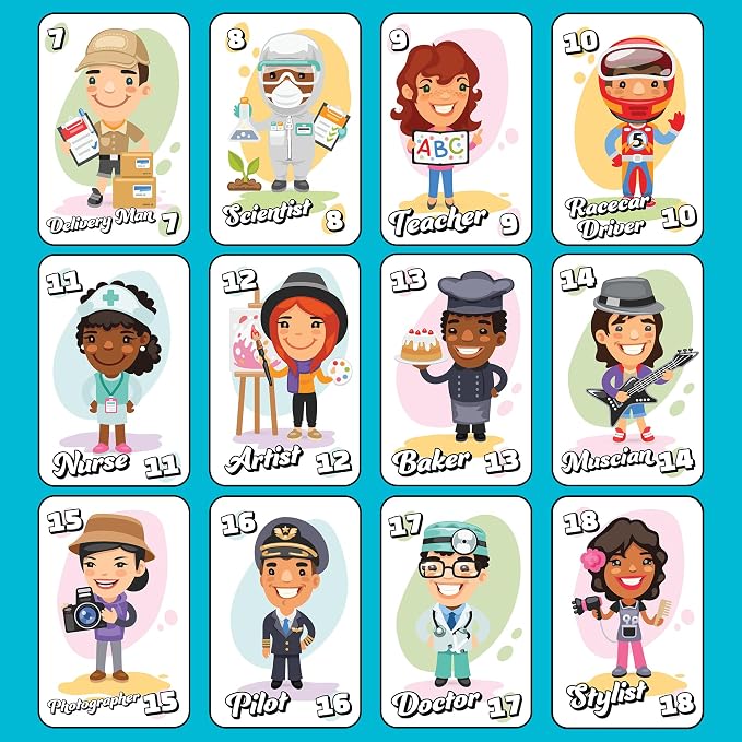 Old Maid Card Game – Classic Matching Game for Kids & Families – Fun Educational Activity for Ages 4+ – 2 or More Players – Includes 37 Whimsical Illustrated Cards and Instructions