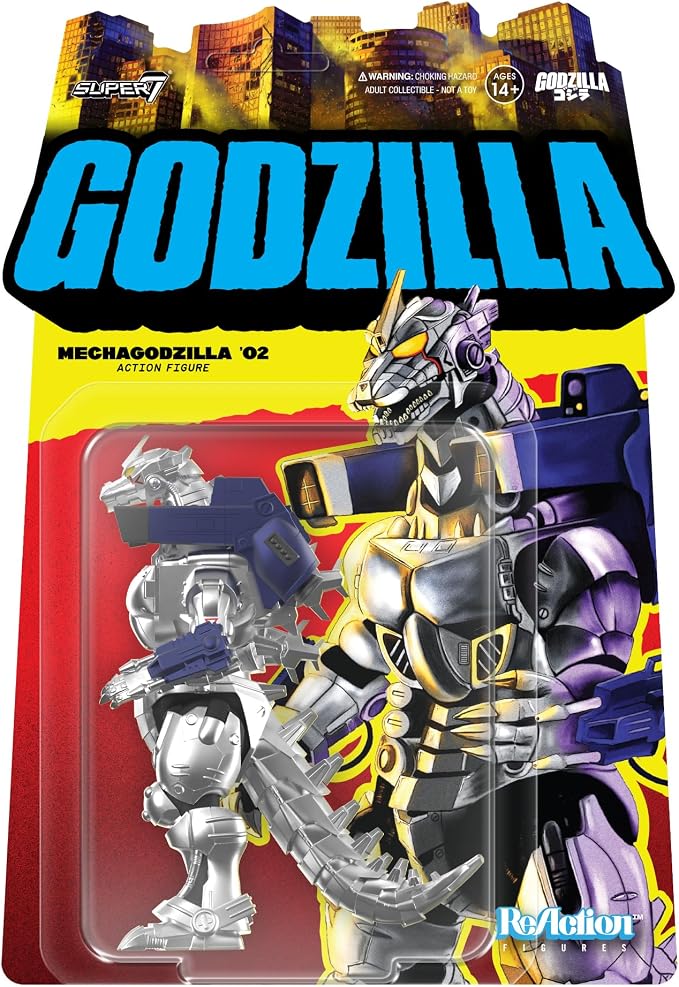 Super7 Reaction Figure Toho Godzilla Mechagodzilla (2002) - 3.75" Toho Godzilla Action Figure - Classic Monster Movie Collectibles and Retro Toys