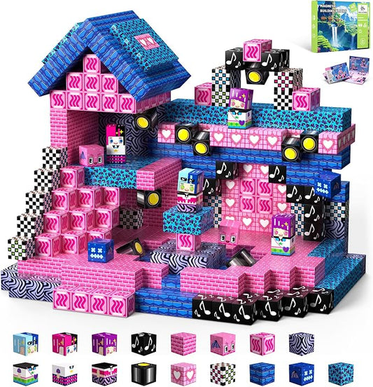 Magnetic Blocks Building Toys for Kids, 48 PCS Magnetic Blocks for Kids Ages 4-8, Magnetic Cubes, STEM Sensory Toys for Boys & Girls, Birthday Gifts for Kid Ages 3+