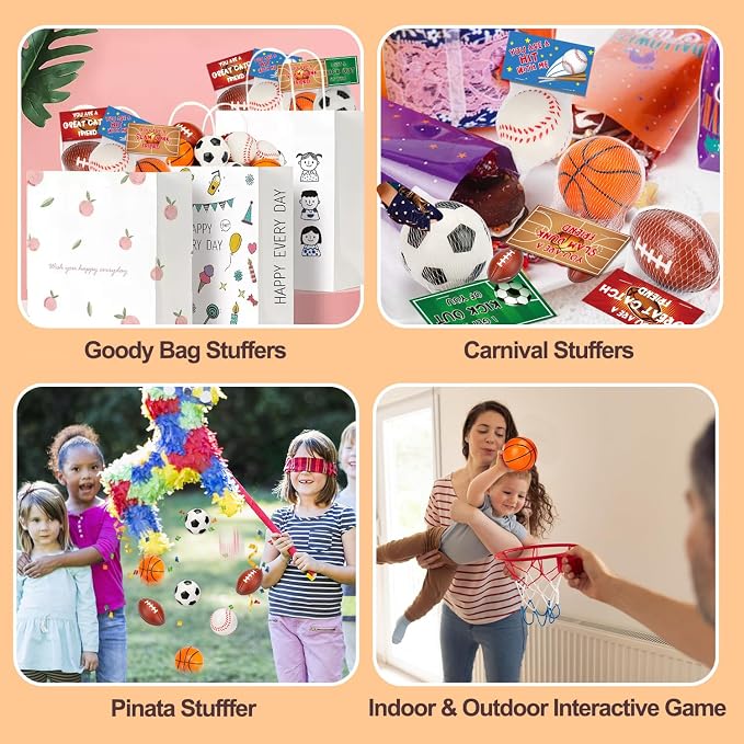 16PCS Stress Balls Party Favor for Kids 8-12 Soccer Goodie Bag Stuffers Squeeze Toys Classroom Prizes for Kids Pinata Stuffers Boys Birthday Gifts Sport World Cup Party Foam Carnival Bulk Toys
